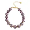 Pulseira de Pérolas de Cristal Dopamina Colorida Mista Transfronteiriça para Mulheres, Nicho de Luxo Leve, Moda Exquisita, Sensação de Alto Padrão, Pulseira de Verão