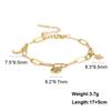 Moda transfronteriza nueva joyería corte acero inoxidable color acero pulsera anillo cadena soldada colgante luna estrellas árbol curvo