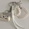 Cerebro de Café~ Estilo Mismo que Xiaohongshu Colgante de Bolsa de Granos de Café Accesorios de Café Metálicos Colgante para Llavero de Bolsa