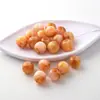 Contas Redondas para Pintura a Óleo com Furo Grande 10mm 12mm Contas Soltas de Resina Imitação Olho de Gato Banhado a Ouro DIY Corrente de Celular Acessórios de Contas para Colar
