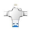 Adecuado para Apple Android Disco U Teléfono Móvil y Computadora Multifunción Cuatro en Uno Aleación de Zinc Tipo-C Lector de Tarjetas Usb3.0