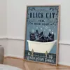 Pôsteres Retrô Mais Vendidos da Amazon, Animais de Desenho Animado, Gatos, Pinturas em Placa de Alumínio Estanhado, Pôsteres, Pinturas Decorativas Transfronteiriças para Casa Banheiro