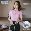Camisa Blanca de Manga Corta de Algodón de Xinjiang para Mujer Verano 2025 Nueva Ropa de Negocios Camisa Blanca para Mujer de Manga Larga Elegante Ropa de Trabajo