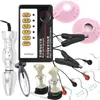 Brinquedos sexuais sm homens e mulheres choque elétrico clipe de mama yin clipe mama bomba de mama plug anal feminino massagem vaginal vara