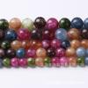 Pulsera de cuentas sueltas de turmalina de color mixto para optimización del comercio de Ming, productos semiacabados al por mayor, accesorios para joyería hechos a mano para bricolaje al por mayor