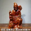 Grande Escultura em Madeira Buda Maitreya Barriga Grande Madeira Maciça Ornamentos para Sala de Estar Esculpido Guan Gong Guanyin Estátua Vermelha para Desktop