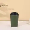 Taza de Café Simple de 12 oz, Termo de Acero Inoxidable 304, Elegante Taza Portátil para Exteriores para Hombres y Mujeres, Adecuada para Uso en Automóvil