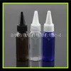 Tapa de punta botella 30ml transparente marrón azul botella de boca puntiaguda botella de gorro eléctrico para el cabello botella PET sub-botella cosmética