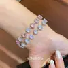 Pulsera colgante geométrico de circón estilo minimalista francés, pulsera personalizada de nicho de lujo ligero de alta gama, joyería dulce y elegante para mujer
