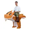 Disfraz inflable de dinosaurio personalizable traje de tiburón alienígena Halloween disfraz divertido para actuación decoración de fiesta