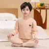 Conjunto de ropa interior térmica de otoño para niños con cuello medio, conjunto de ropa interior térmica para niñas, pijamas para niños, camisetas interiores para niños pequeñas y medianas para estudiantes