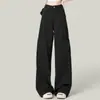 Jeans de verano versátiles en color gris, nueva tendencia en ropa petite para mujer, cómodos pantalones de pierna ancha de cintura alta que hacen que las piernas se vean más largas