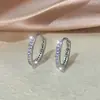 Brincos TEMU transfronteiriços novo estilo zircônia cúbica brincos de nicho de alta qualidade para mulheres brincos da moda e versáteis estilo francês