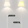 Lámpara de pie para sala de estar, estudio, dormitorio, lámpara de mesita de noche LED, influencer de belleza, lámpara de pie moderna cálida y simple