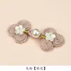 Botón Nuevo Cheongsam Estilo Chino, Botón Retro de Perla Flor de Cerezo de Tres Ruedas, Botón Tejido a Mano para Accesorio de Traje Hanfu Tang
