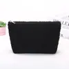 Bolsa de maquillaje de lana de cordero, bolsa de almacenamiento de artículos de tocador portátil para mujer de gran capacidad, bolsa de maquillaje de viaje simple, bolsa de maquillaje linda