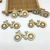 Parche decorativo de madera cortada con láser para bicicleta, accesorios hechos a mano para bricolaje, adornos de artesanía de madera