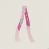 Pañuelo Pequeño con Borlas 130*5cm Tejido de Sarga Imitación Seda Pañuelo de Seda para Mujer, Corbata de Cuello de Moda y Versátil, Correa para Bolso