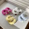 Aretes de Aro con Lazo de Felpa Dopamina para Mujer, Elegantes y Versátiles para Otoño e Invierno