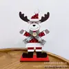 Adornos de Ciervo de Madera Roja de Fieltro para Navidad Accesorios de Decoración para Ventanas de Hotel Decoraciones Navideñas al por Mayor