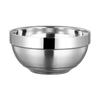 Tazón de Doble Capa 304 Tazón Lirio Resistente a Caídas Niños Adulto Tazón Platino Cantina de Hotel Hogar Tazón Platino Aislado