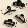 Estilo Amazon, horquilla de quilla de cuatro piezas, clip de tiburón, volumen para el cabello, serie negra transfronteriza, accesorios para el cabello de otoño e invierno, horquilla
