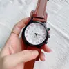 Marca Popular de Relógios Transfronteiriços R En Relógio Masculino com Mostrador Grande Pulseira de Couro para Exterior Tendência Esportivo Relógio de Quartzo para Homens Fabricante