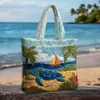 G626 Estação Independente Transfronteiriça Nova Moda Popular Impressão Digital 3D Bolsa de Mão Acolchoada Acolchoada de Algodão Bolsa Tote de Ombro Único