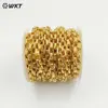 Bc225 Clásico Grueso Latón Chapado en Oro de 18 Quilates Hecho a Mano DIY Cadena Collar Pulsera Accesorios que Conservan el Color Joyería
