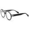 2025 Nuevo Marco Negro Moda Unisex Marco de Gafas de Acetato Marco Redondo Retro Gafas sin Graduación Estilo Europeo y Americano Gafas de Moda