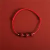 Pulsera de Hilo Rojo Ultradelgada para Mujeres y Parejas, Pulsera Tejida Hecha a Mano para Niños y Bebés, Pulsera de Buena Suerte y Seguridad para Hombres