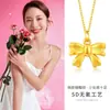 Pulseira Laço 999 Ouro Puro Fosco para Mulheres Versátil Ouro Duro 3D Pulseira de Contas de Transferência DIY Presente de Dia das Mães