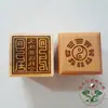 Sello taoísta Sello taoísta Sello de madera de durazno de una cara Suministros taoístas Bodhisattva Manshu Sello de decreto real