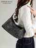 Moda Estilo Japonés y Coreano Diseño Retro Estampado de Leopardo Bolso de Axila Nuevo para Mujer Material de Lona Bolso de Hombro Portátil de Alta Gama