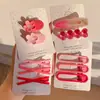 2025 Nova Presilha Rosa Dopamina Bico de Pato Meninas Fofa Moda Grampo para Franja Cabelo Quebrado Pequeno Grampo de Cabelo