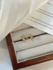 Joyería Transfronteriza Europea y Americana Moda Personalidad Anillo Brillante Nicho Geométrico de Gama Alta Anillo Articulado de Perlas de Imitación Accesorios