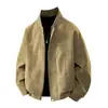 Chaqueta de cuero para hombre estilo retro americano con cuello alto, estilo motero de murciélago, cortavientos moderna y genial para jóvenes