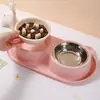 Comedero para mascotas, comedero lento anti-asfixia para perros, cuenco de agua y comida para gatos, doble cuenco, diseño anti-hormigas, antideslizante y antivuelco
