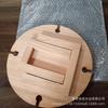 Nuevo producto transfronterizo: bandeja plegable portátil para mesa de comedor, botellero para copas de vino, bandeja de madera maciza, mesa de picnic para exteriores.