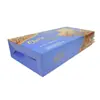 Caixa de Embalagem de Papelão Branco com Zíper Autoadesiva de Rasgar Caixa Colorida Personalização Caixa de Embalagem para Biscoitos e Snacks Caixa Colorida com Fundo de Encaixe Caixa de Embalagem