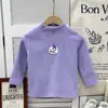Ropa Infantil Unisex para Otoño e Invierno Camiseta Bebé Estilosa Niños Personalidad Marca de Moda Engrosada Coral Fleece Dibujos Animados Cuello Alto Camiseta Base