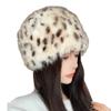 Nuevo estilo de gorro de pescador con estampado de leopardo de felpa para mujer, gorro de pescador cálido a prueba de frío para invierno, gorro de cubo con protección para la cara, gorro pequeño que combina con todo, moderno