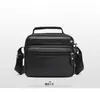 Bolsa de ombro casual e estilosa, simples e de grande capacidade, bolsa transversal masculina de couro genuíno de alta qualidade