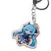 Chaveiro de acrílico de alta transparência suporte personalizado pingente mercadoria de anime de desenho animado chaveiro de distintivo escolar decoração personalização