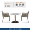 Mesa e cadeira de vime nórdicas para áreas externas, combinação de mesa de jantar para lazer, sofá individual, mesa de centro, móveis para pátio, atacado
