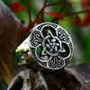 Guerrero de Acero Vikingo Nórdico Nudo Celta Anillo de Acero Inoxidable al por Mayor Moda Vintage Acero de Titanio Anillo para Hombre