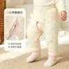 Calça Bebê Outono Inverno Meninos Meninas Três Camadas Acolchoada Abertura Entre Pernas Calça Infantil Engrossada Quente Longa Pijama para Casa