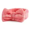 Versión coreana de color sólido lazo grande banda para el pelo para lavarse la cara linda bufanda para la cabeza de máscara banda para el pelo de maquillaje diadema deportiva venta al por mayor