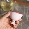 Estilo Chino Entrada Lujo Manteca Té Helado Taza Maestro Taza Individual Cerámica Kung Fu Juego de Té Regalo Taza de Té de Gama Alta Caja de Regalo