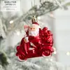 Decoraciones Navideñas de Muñeco de Nieve Nuevas Transfronterizas, Adornos Pequeños para Árbol de Navidad, Decoraciones Colgantes de Cabaña de Papá Noel y Suministros para Arreglos